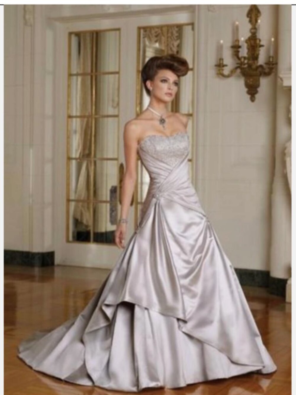 Stunning Wedding Gown Carmella Y1818 Sophia Tolli White A Line Swarovski Crystal
